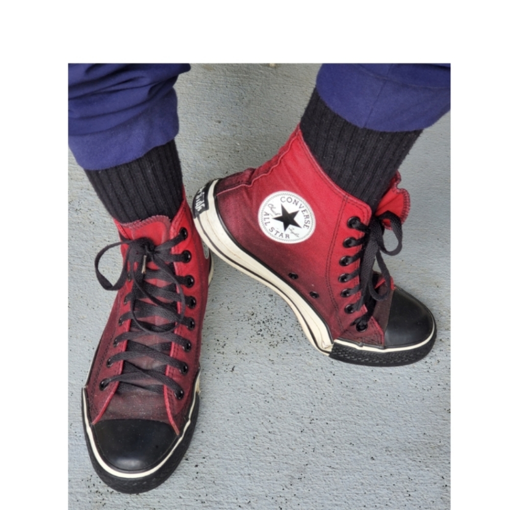 Red Black Shoes Converse AllStar Chuck Taylor
